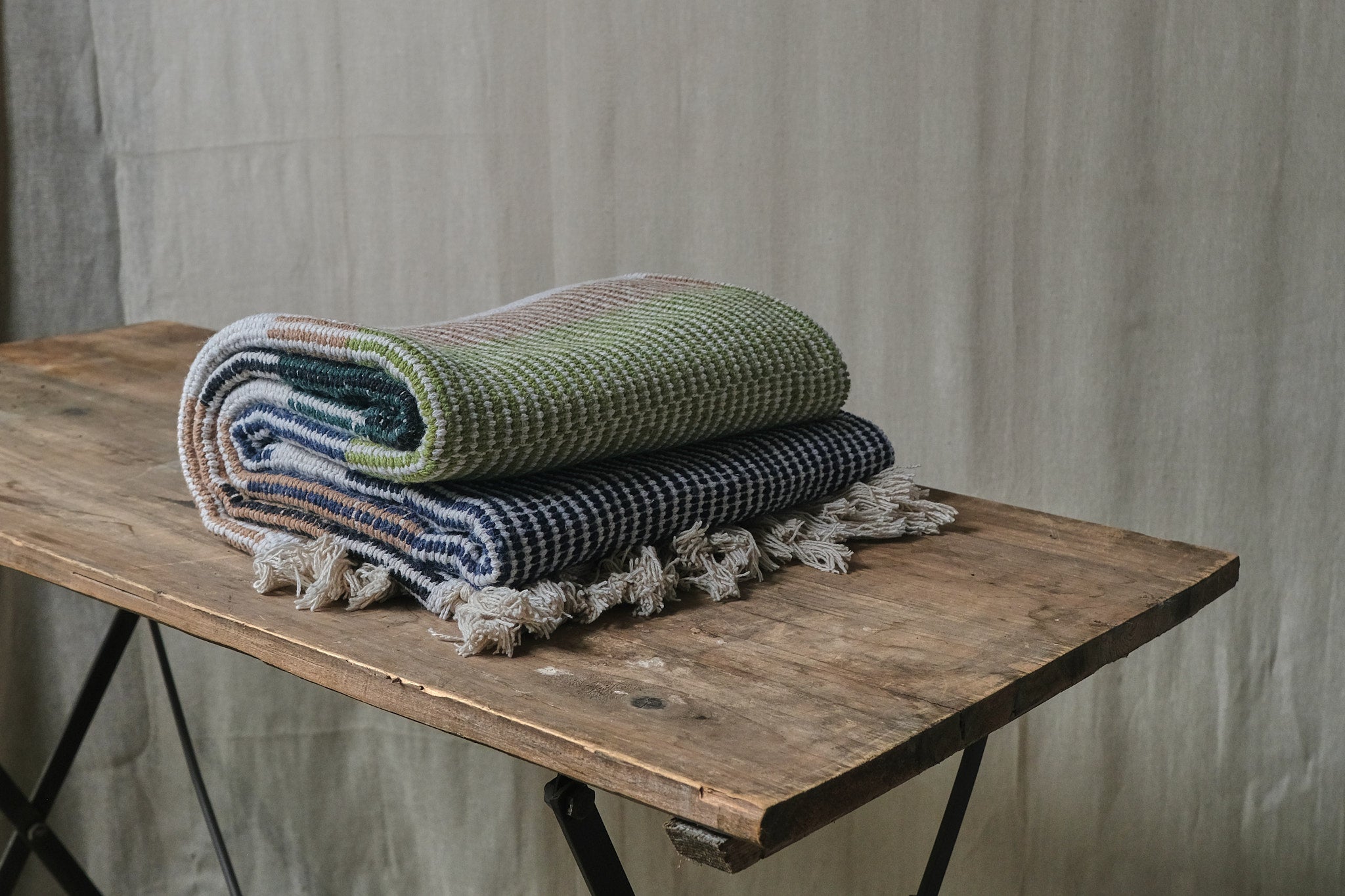 Soft Cotton Striped Throw Blanket - Cozy & Lightweight for Couch, Bed, or Travel - Perfect for Lounging, Gifts, and Home Decor