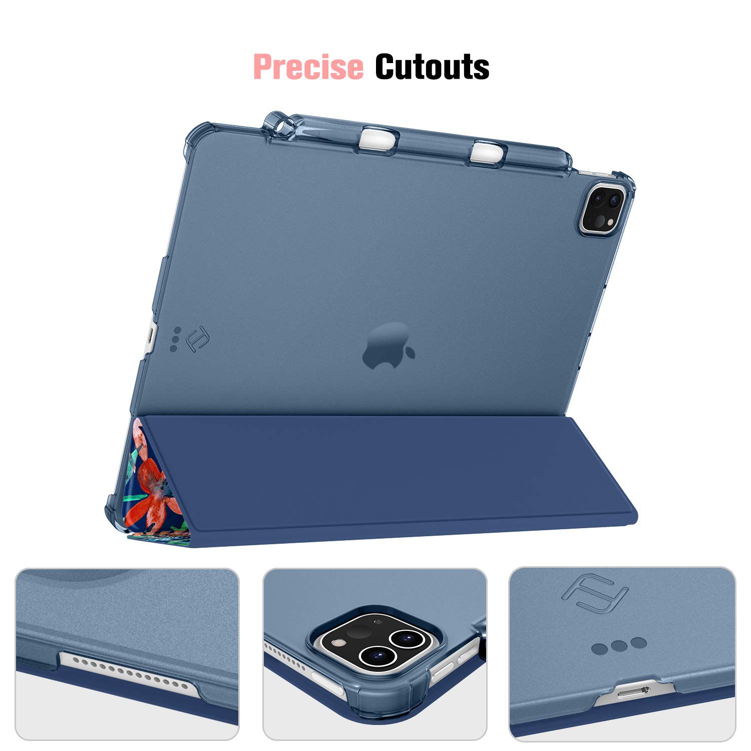 CaseBot SlimShell Ultra Thin Lightweight Translucent Frosted Hard Back Case Cover for iPad Pro 12.9