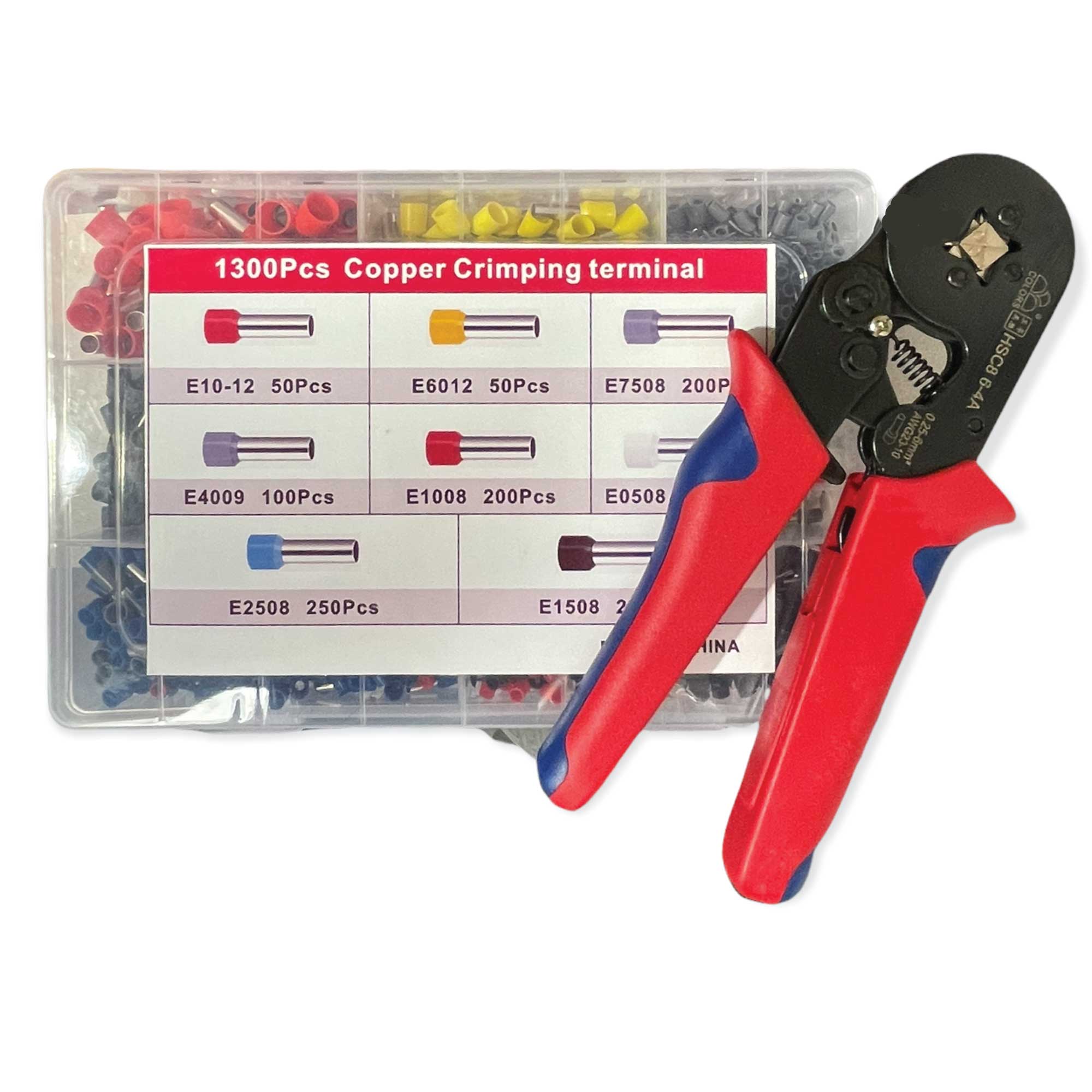 1300 Pcs Bootlace Crimping Ferrule Tool Kit - Copper Wire Crimper Terminal Plier for Electrical Wiring, DIY Projects & Automotive Repairs - Perfect for Electricians, Mechanics & Home Improvement