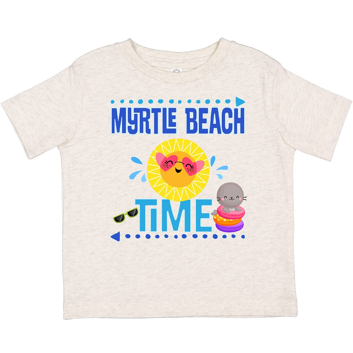 Inktastic Myrtle Beach Vacation Time Toddler T-Shirt - Cute Summer Travel Outfit for Kids, Beach Holiday Family Trip Tee - Perfect for Toddler Beach Photos, Family Vacations & Coastal Getaways