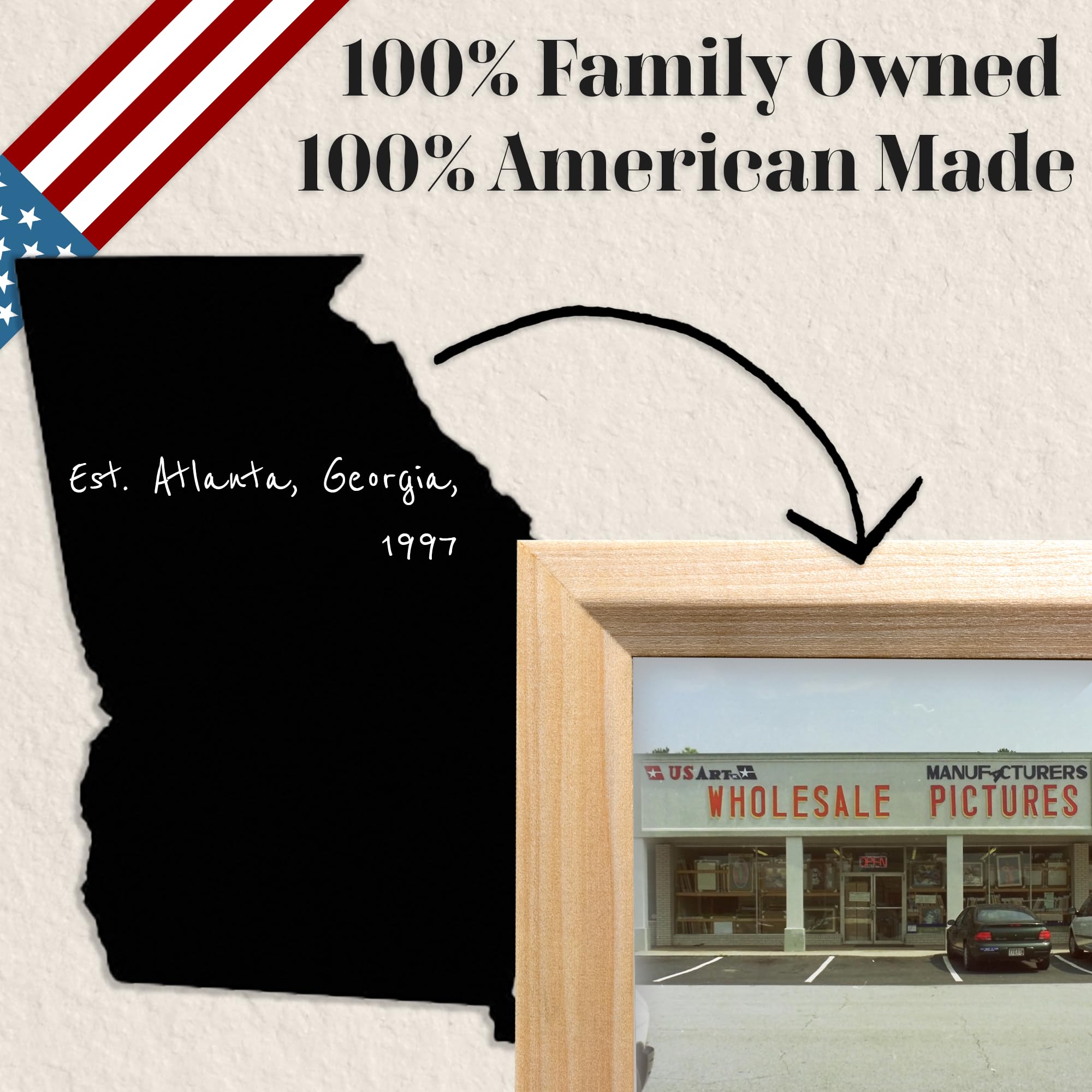 5x22 Inch Black Solid Wood Picture Frame - 0.75