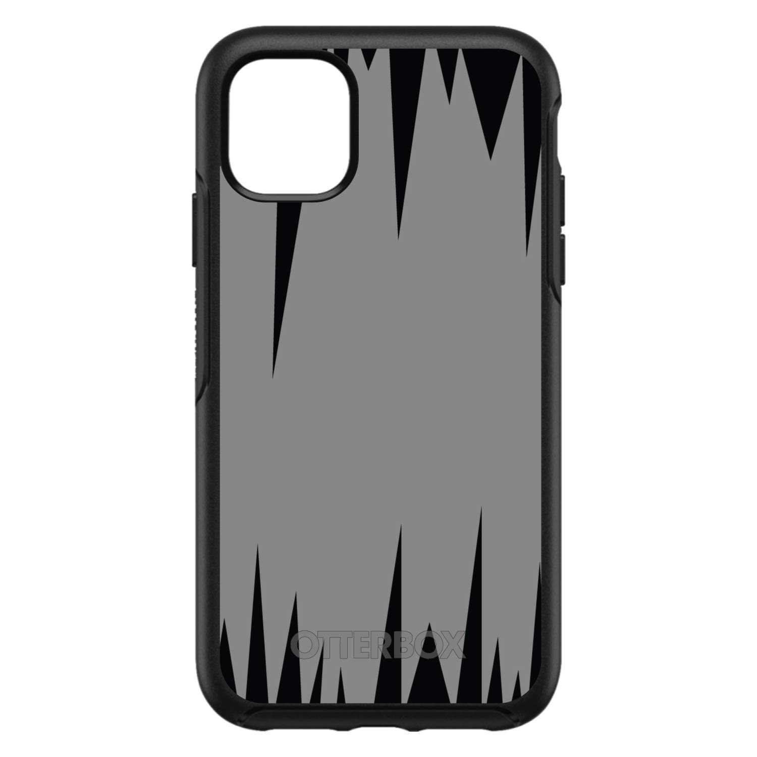 DistinctInk iPhone 13 Pro MAX Case (6.7 Inch) - Shockproof Protective Cover with Grey Black Spikes Design - Durable Replacement for OtterBox Symmetry - Perfect for Outdoor Activities, Travel & Daily Use