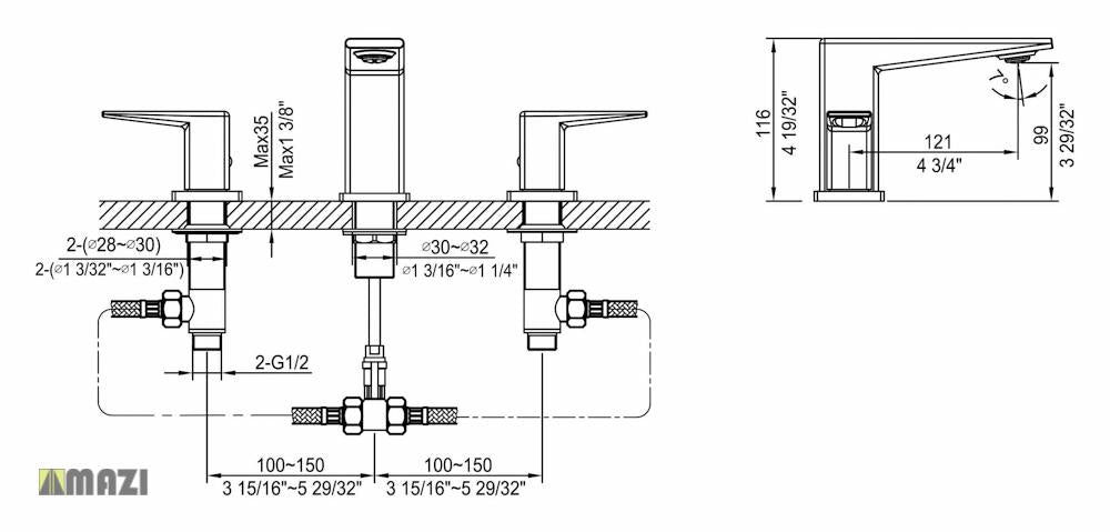 Premium Bathroom Vanity Faucet 10019 - Modern Single Hole Waterfall Bathroom Sink Faucet with High Arc Spout for Bathroom, Powder Room & Guest Bathroom Renovation