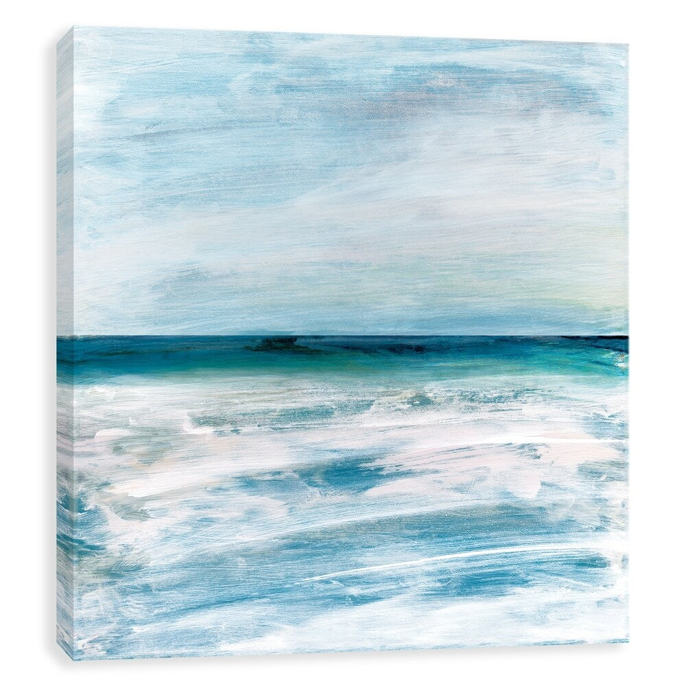 Azzurra Hand Embellished Canvas Wall Art - 27x27 Inch Multi-Color Abstract Painting - Perfect for Living Room, Bedroom & Office Decor
