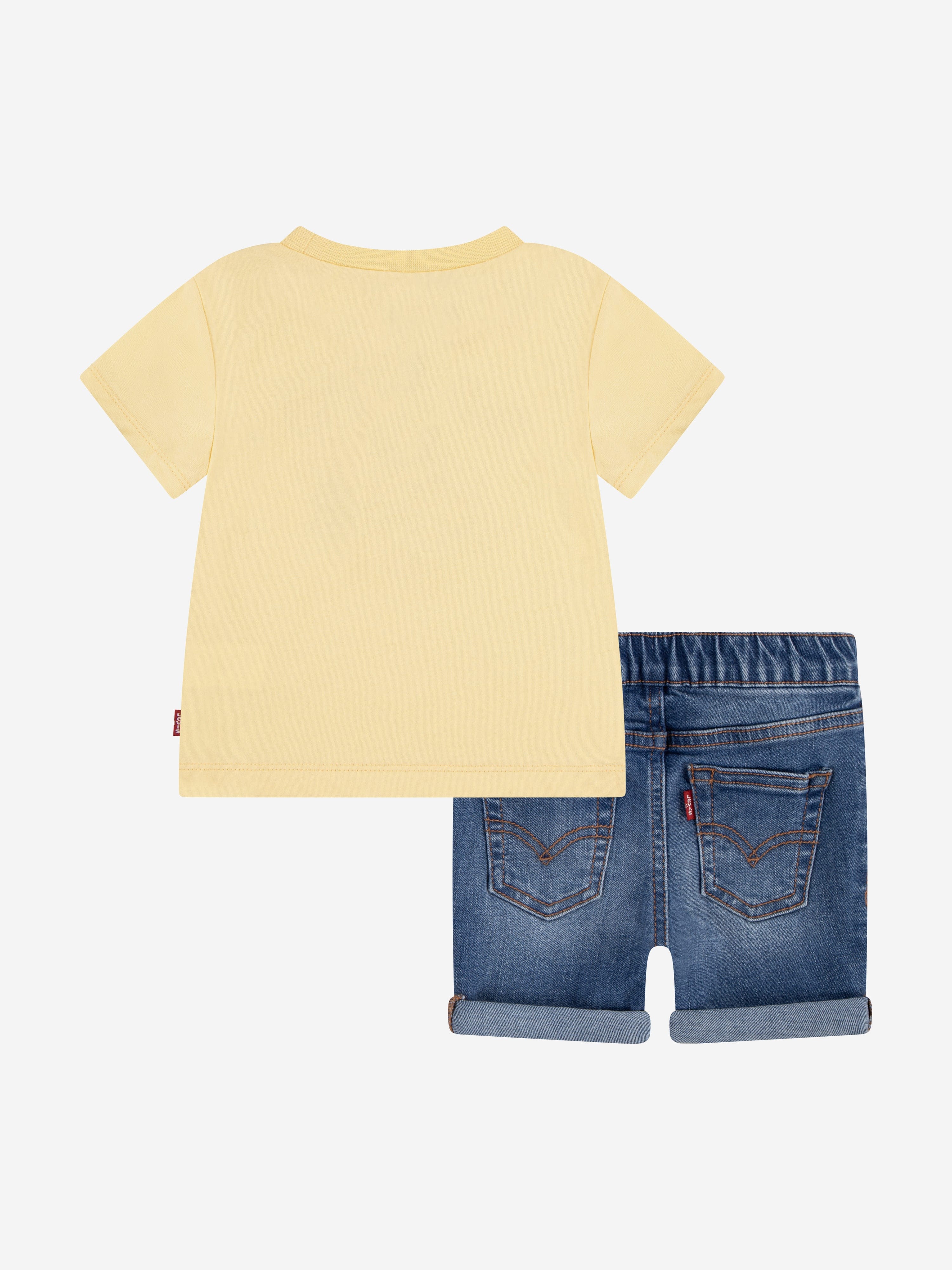 Baby Boys Four Wheeler Denim Outfit Set - Yellow Cute Toddler Clothes for Playtime & Outdoor Adventures