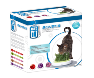 Catit Design Senses Grass Garden Kit for Cats - Indoor Cat Grass Growing Kit with Planter & Seeds - Perfect for Cat Enrichment, Digestion & Playtime Activities