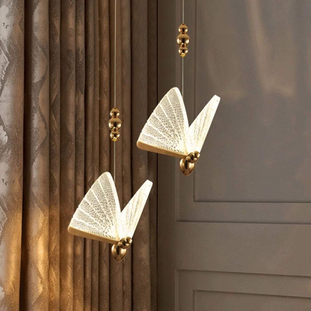 Modern LED Chandelier - Minimalist Butterfly Design Acrylic Pendant Light for Restaurant, Bar & Coffee Shop [Energy Class A++] | Elegant Dining & Commercial Lighting Decor