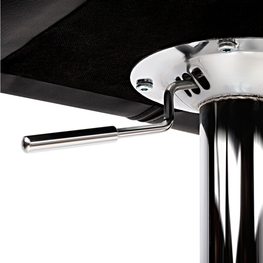 Adjustable Height Bar Stools with Gas Lift Mechanism - Black Leather Padded Counter Stools for Kitchen Island, Breakfast Bar & Home Decor