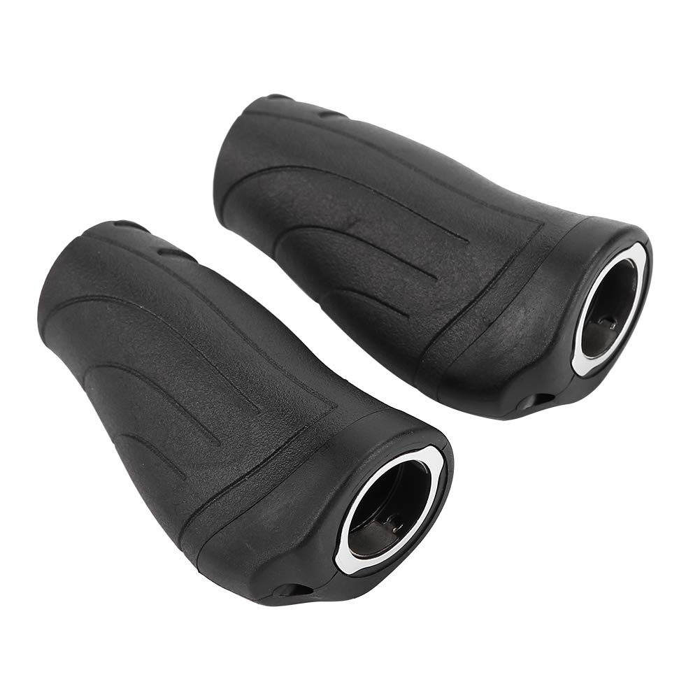 Non-Slip Mountain Bike Grips - Durable Plastic Handlebar Grips for Folding & Mountain Bikes - Secure Lock-on Design - Perfect for Trail Riding, Commuting & Off-Road Cycling