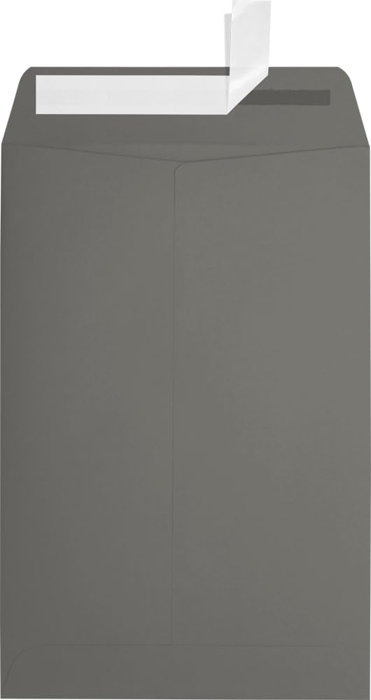 Premium 6x9 Open End Envelopes - Peel & Press Seal, Smoke Gray, 80lb Text Weight (500 Pack) - Perfect for Business Mailings, Wedding Invitations & Office Correspondence