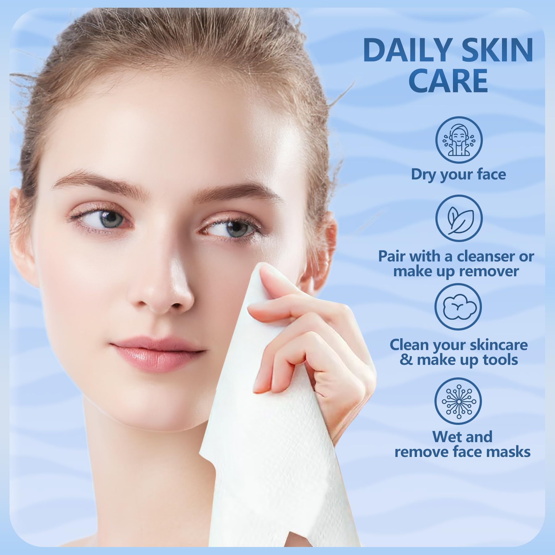 **55 Count Disposable Face Towels & 20 Travel Face Towels - 12