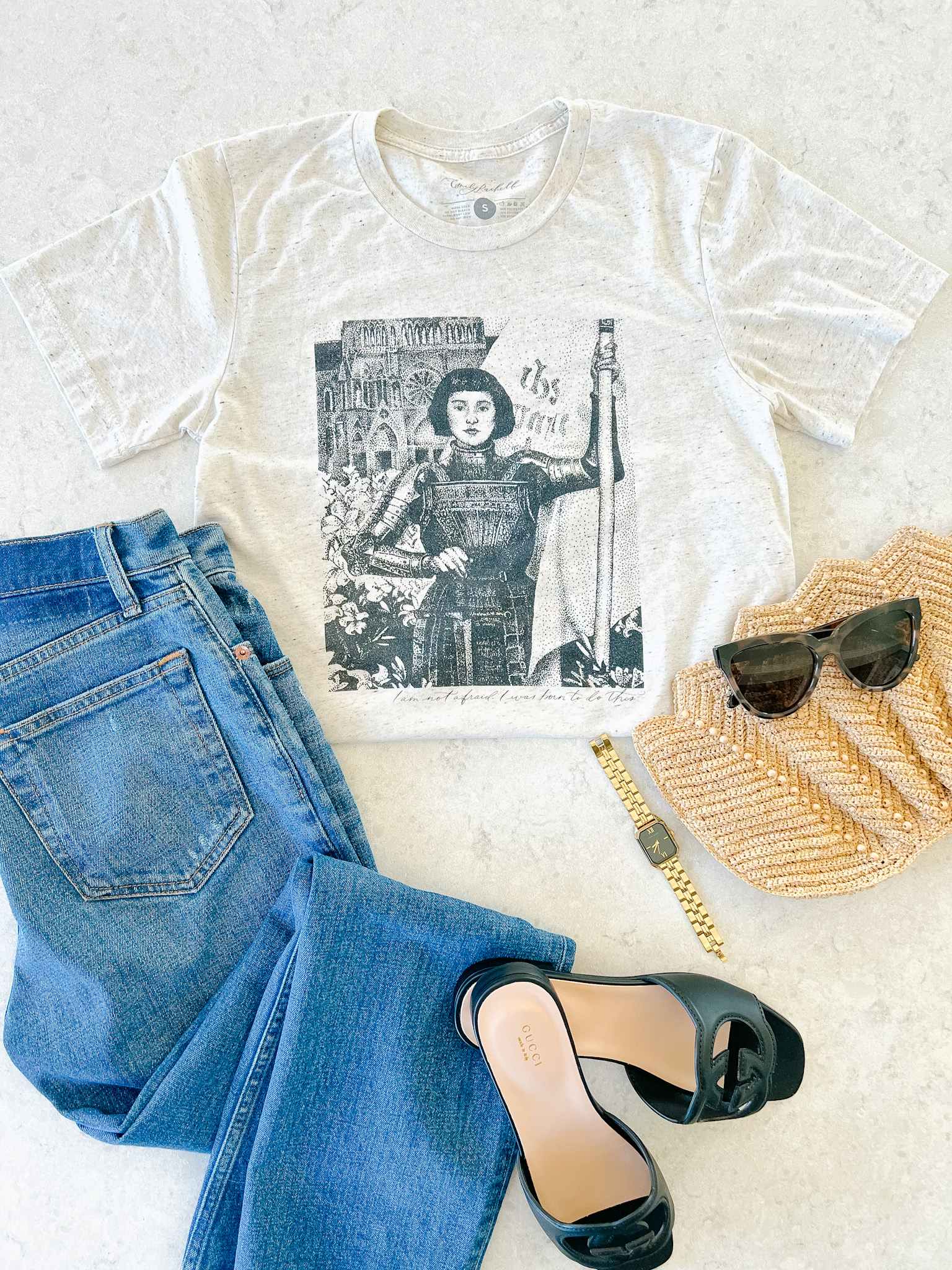 Saint Joan of Arc T-Shirt - Vintage French Heroine Graphic Tee - Casual Wear & Historical Costume Inspiration