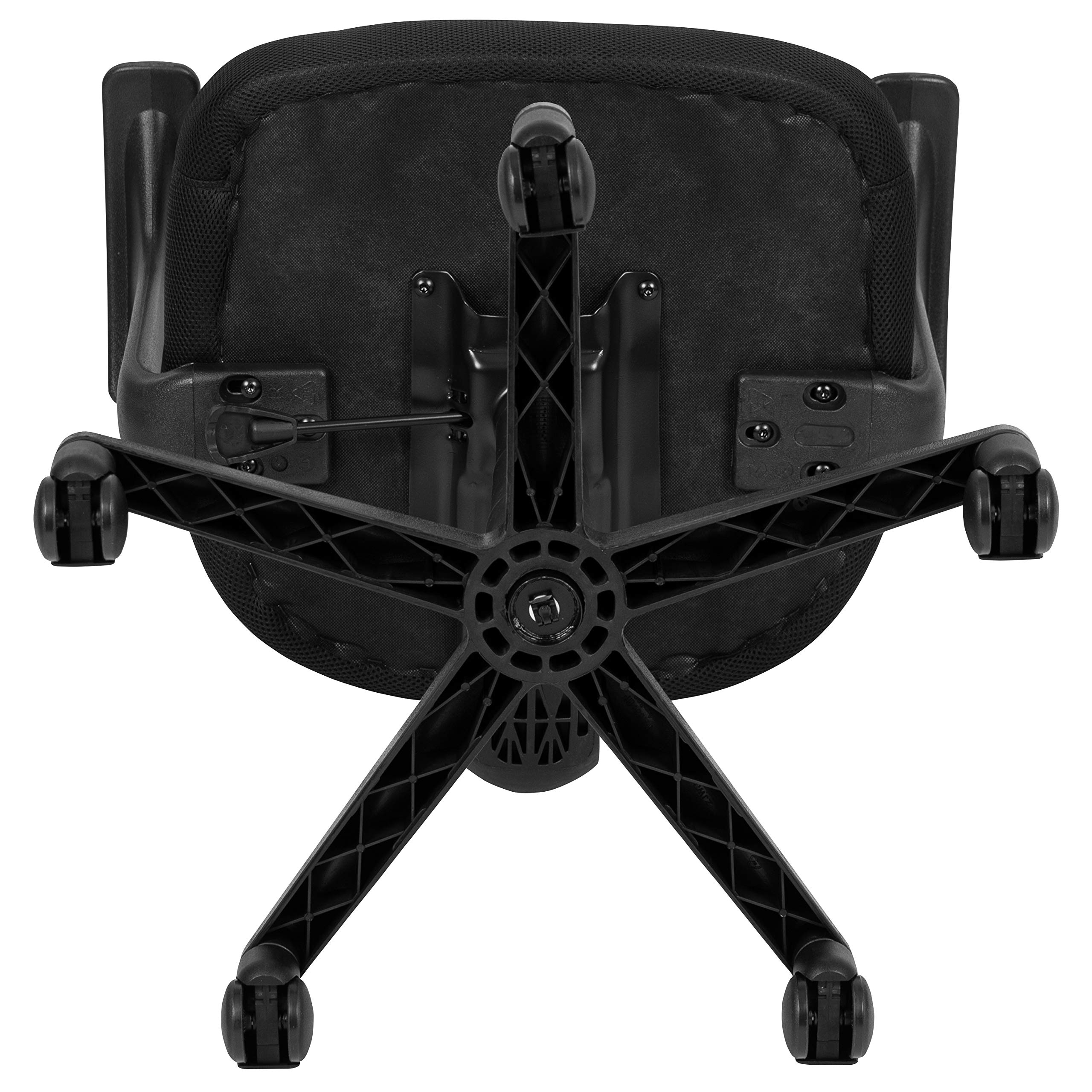 EMMA + OLIVER Mid-Back Black Mesh Swivel Ergonomic Office Chair with Adjustable Arms - Comfortable Task Chair for Home & Office Workspace, Computer Desk, Gaming Setup