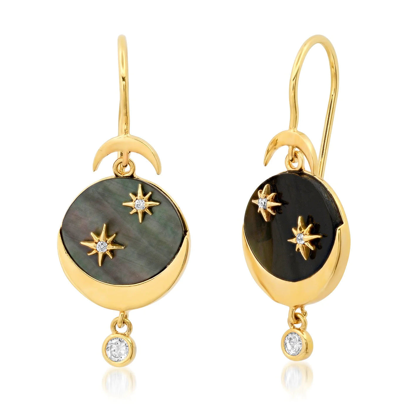 Celestial Abalone Shell Drop Earrings - Handmade Dangle Earrings for Women, Natural Mother of Pearl Jewelry - Perfect for Weddings, Parties & Boho Fashion