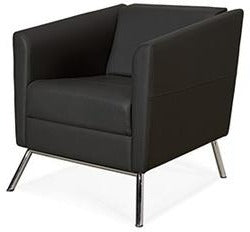 Global Wind Lounge Black Sofa Chair (3361) - Modern Accent Chair for Living Room, Bedroom & Office - Comfortable Reading Chair with Ergonomic Design
