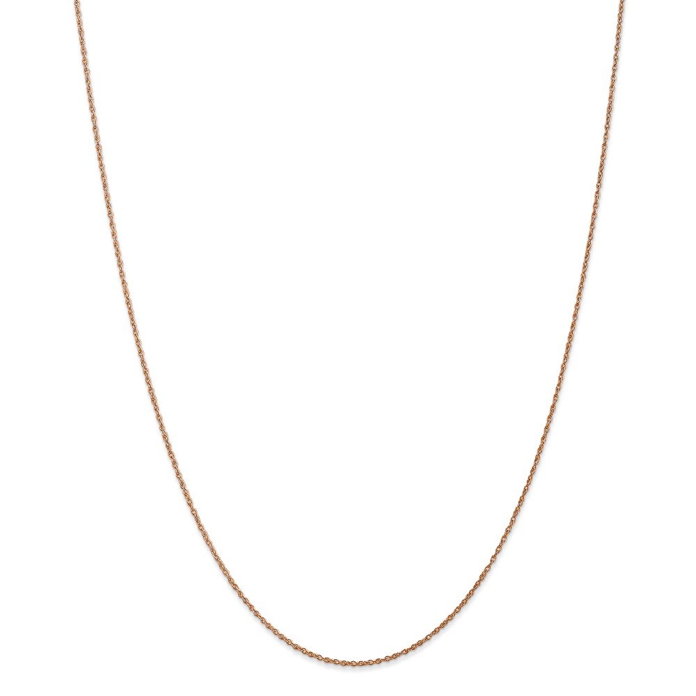 14K Rose Gold 0.8mm Lightweight Baby Rope Chain Necklace for Men & Women - Perfect for Everyday Wear, Gifts & Special Occasions