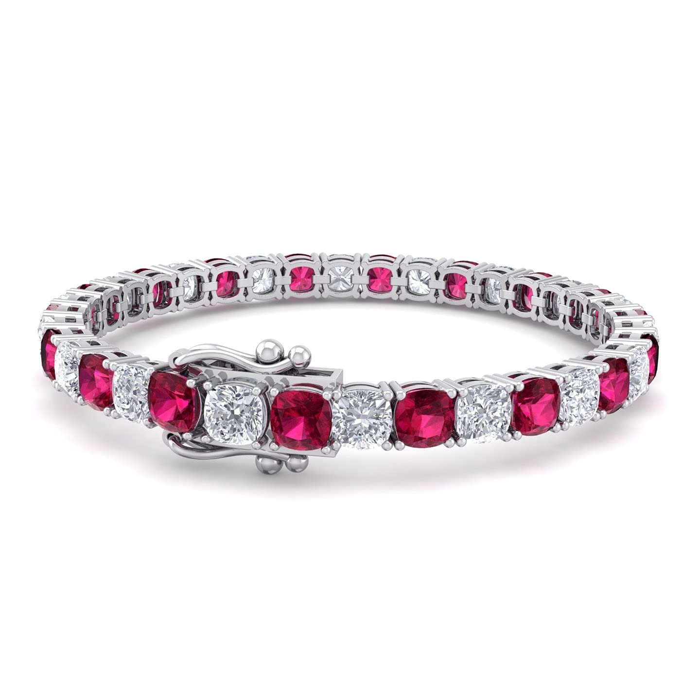 Sterling Silver Tennis Bracelet for Women - 23.5 CTTW Simulated Gemstone Bracelet with Colorful Stones | Elegant Jewelry Gift for Birthday, Anniversary & Special Occasions