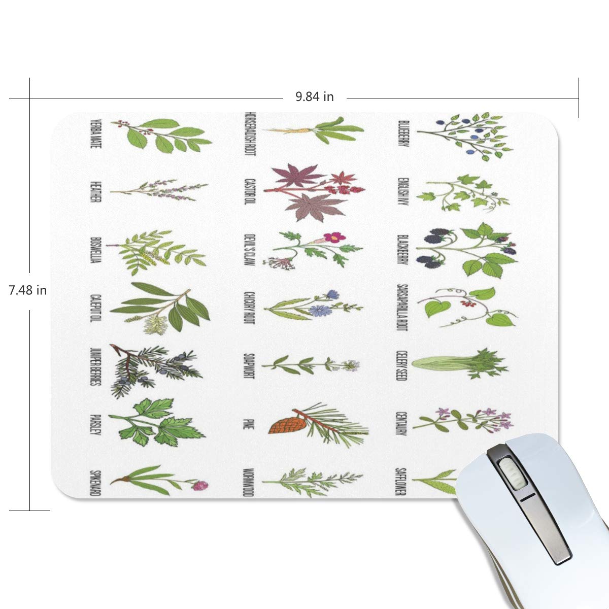 DoubleCW Cute Herb Mouse Pad - Office & Gaming Desk Decor