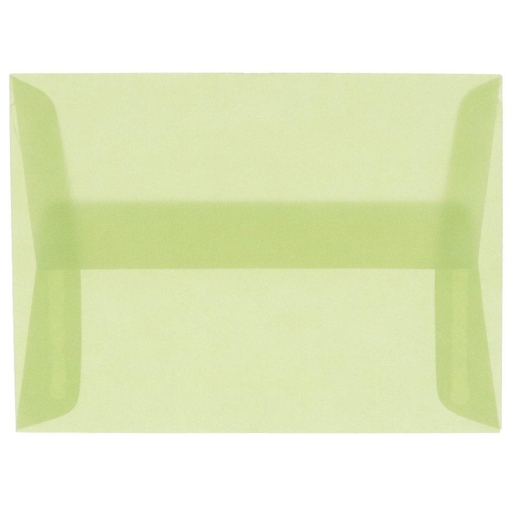 JAM PAPER A10 Translucent Vellum Invitation Envelopes 6x9.5 Inch - Leaf Green - Pack of 250 - Perfect for Wedding Invitations, Greeting Cards & Business Correspondence