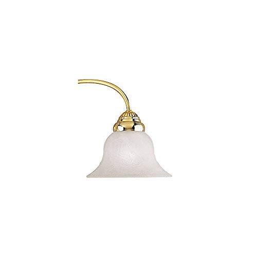 Livex Lighting 1533-02 Edgemont 3-Light Bathroom Vanity Light in Polished Brass with White Alabaster Glass Shades - 23.5