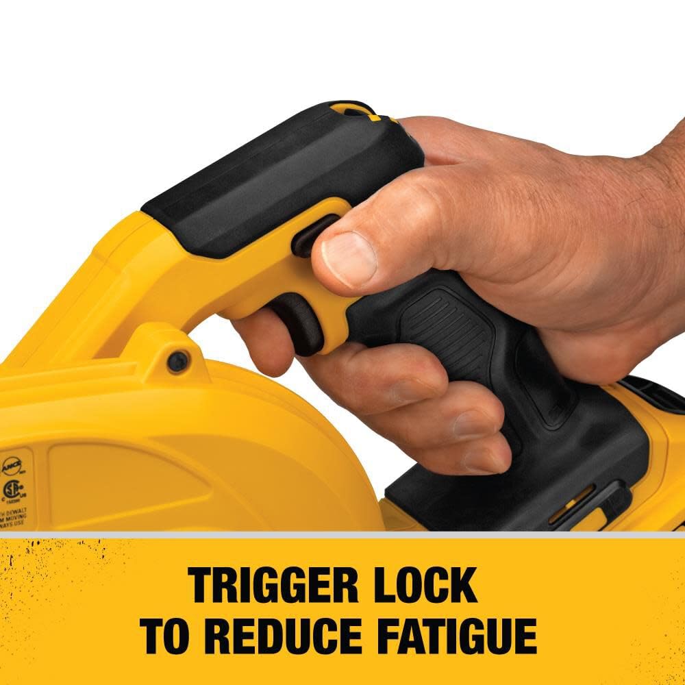 DEWALT DCE100B 20V MAX Cordless Leaf Blower - 100 CFM High Airflow, Variable Speed Control, Trigger Lock - Ideal for Yard Cleanup, Driveway Clearing, and Outdoor Maintenance (Bare Tool)
