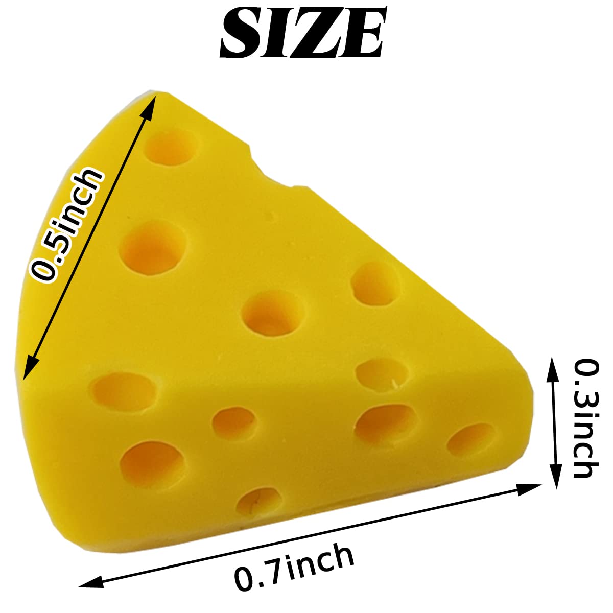 NSBELL 100PCS Miniature Artificial Cheese Models - Tiny Resin Simulation Cheese for Dollhouse Kitchen Decor, DIY Crafts & Miniature Food Displays | Perfect for Doll Accessories, Train Sets & Miniature Scenes