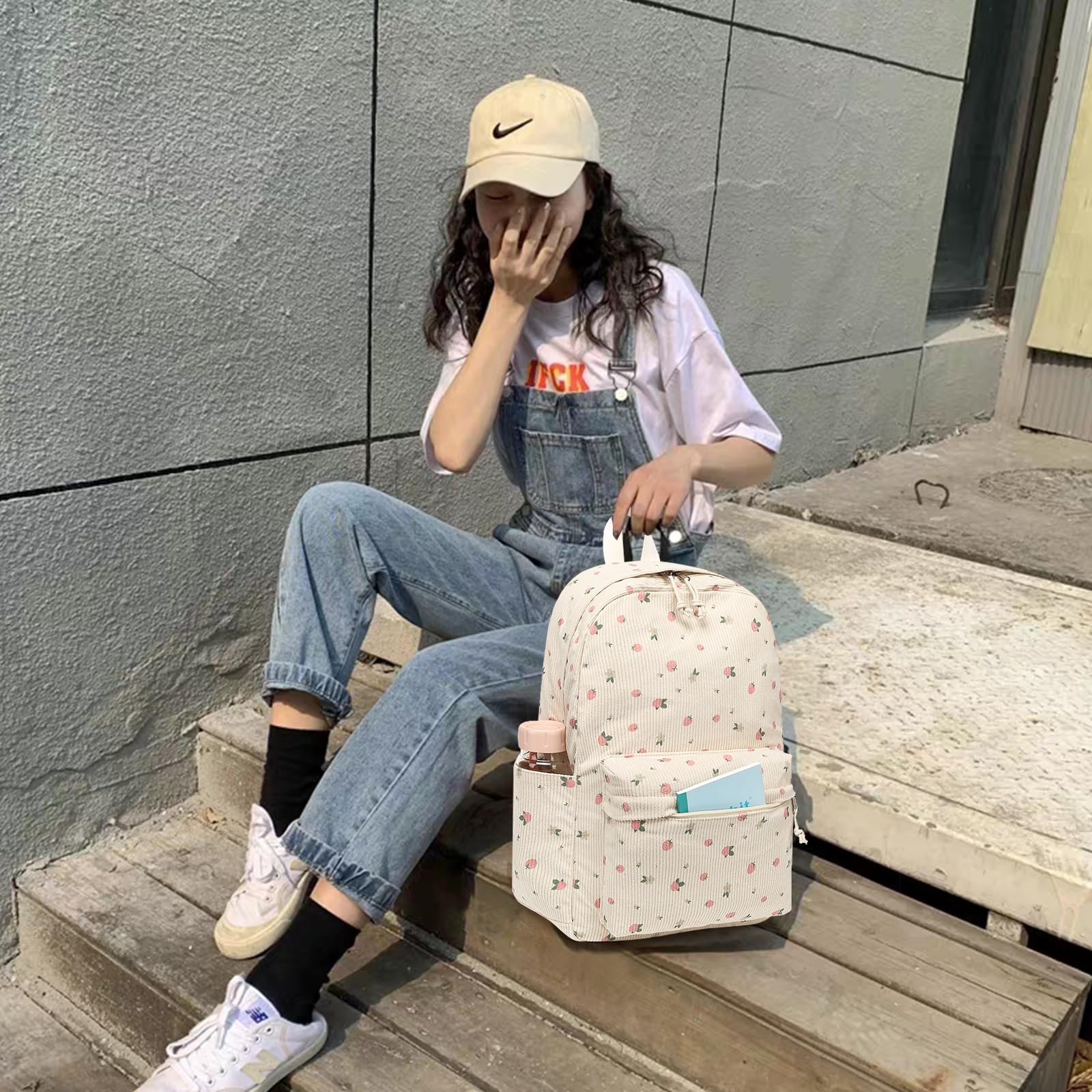 BTOOP Lightweight Canvas Backpack for Teen Girls - School & Travel