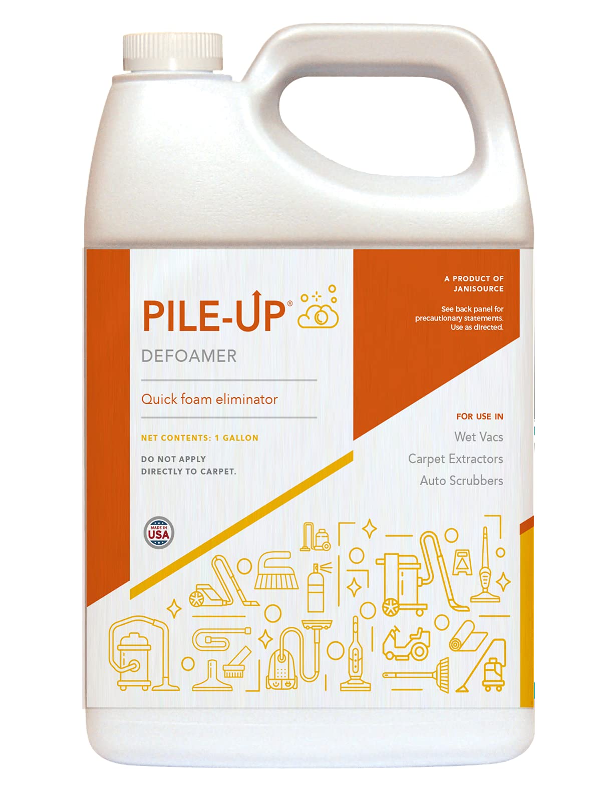 PileUP Defoamer Quick Foam Eliminator for Carpet Cleaning - 1 Gallon (128 oz) - Professional Carpet Cleaner Solution for Deep Cleaning, Stain Removal & Odor Control - Ideal for Home, Office & Commercial Use