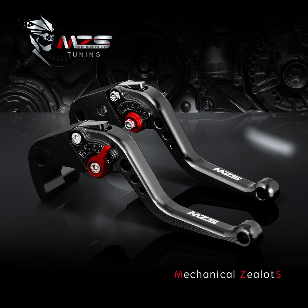 Black CNC Adjustable Short Motorcycle Clutch Brake Levers - Compatible with Kawasaki EX500/ABS 2024-2025, Z500/SE 2024-2025, ELIMINATOR 450/SE 2024-2025 - Perfect for Sport Bikes & Cruisers - Enhanced Control & Comfort for Street Riding