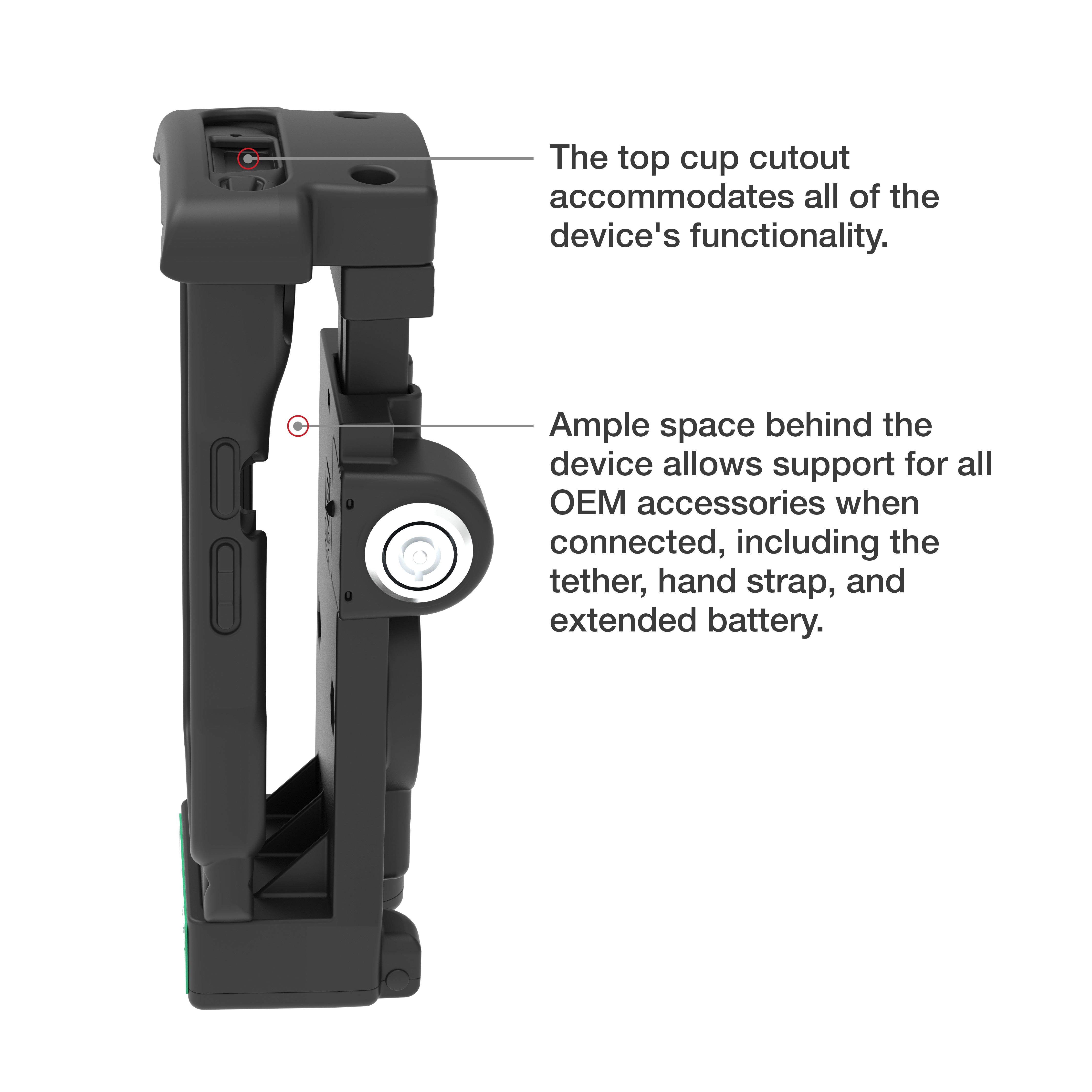 GDS® Locking Powered Dock for Zebra TC2x & TC5x Mobile Computers - Secure Charging Station (RAM GDS DOCKL V12 ZE2434CPU) - Ideal for Warehouse, Retail & Logistics Use
