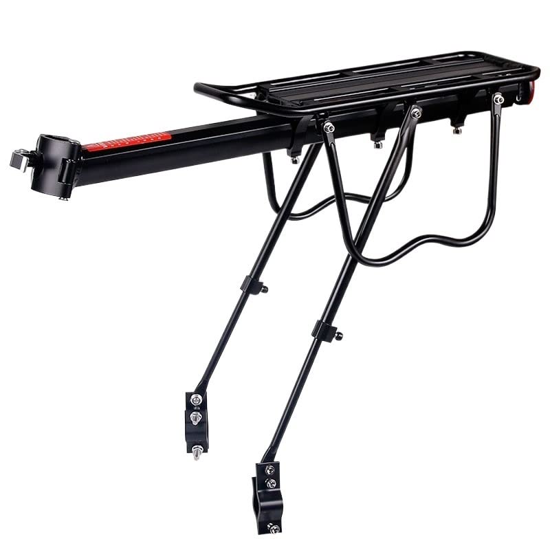 JZYSS Quick Mount Aluminum Alloy Rear Bike Rack - 20-29 Inch Bicycle Cargo Carrier with Tools for Saddle Bags & Luggage - Perfect for Commuting, Touring & Outdoor Adventures