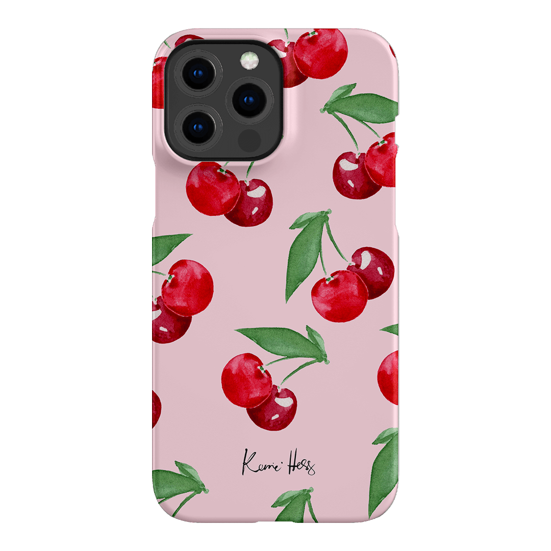 Cherry Rose Floral Pattern Phone Case for iPhone 15 14 13 12 Pro Max - Slim Protective Cover with Non-Slip Grip - Perfect for Everyday Use, Travel & Gift Giving