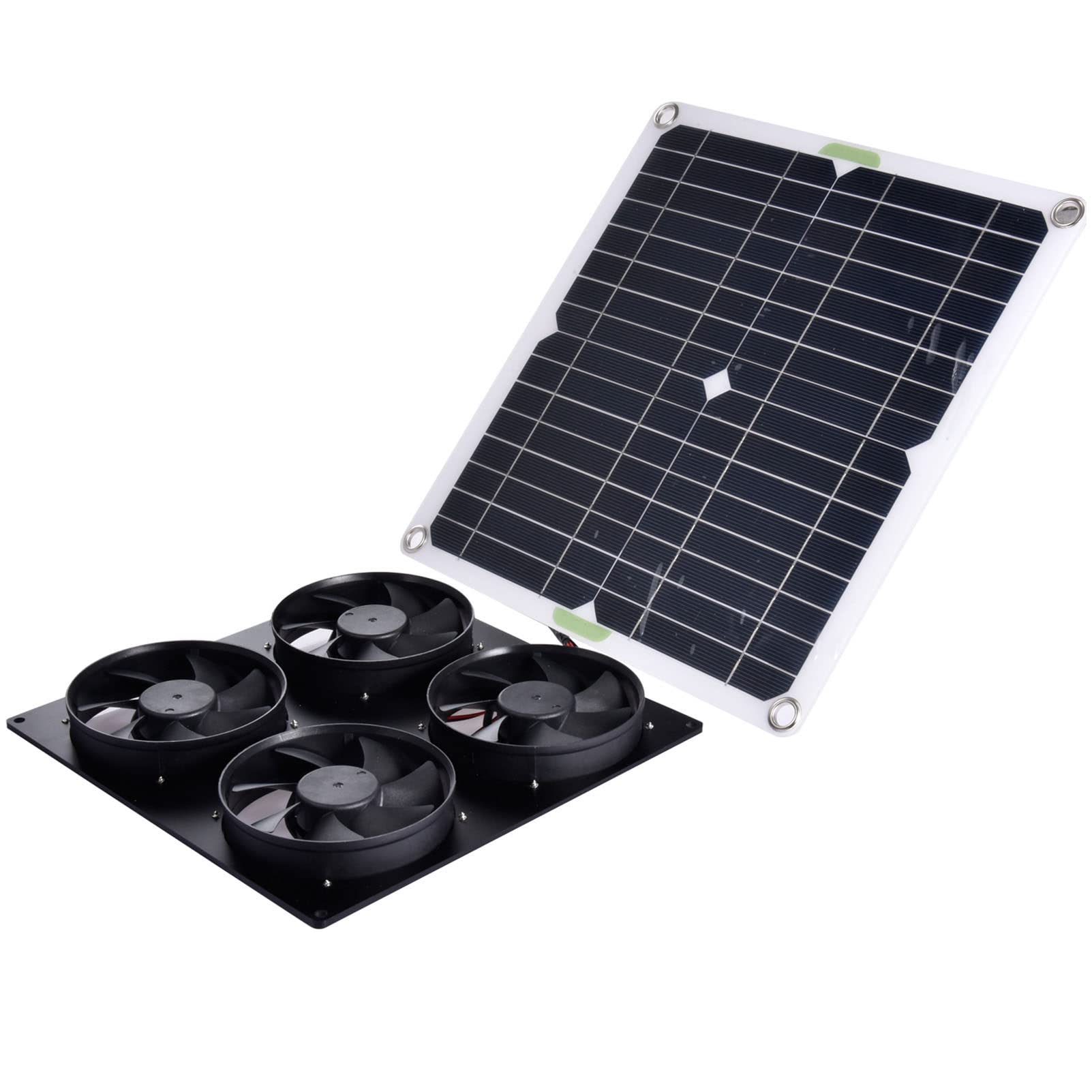 ANUU Solar Powered Exhaust Fan - Energy Efficient Ventilation for Greenhouses, Motorhomes, Chicken Coops & Pet Houses | Outdoor Air Circulation Solution