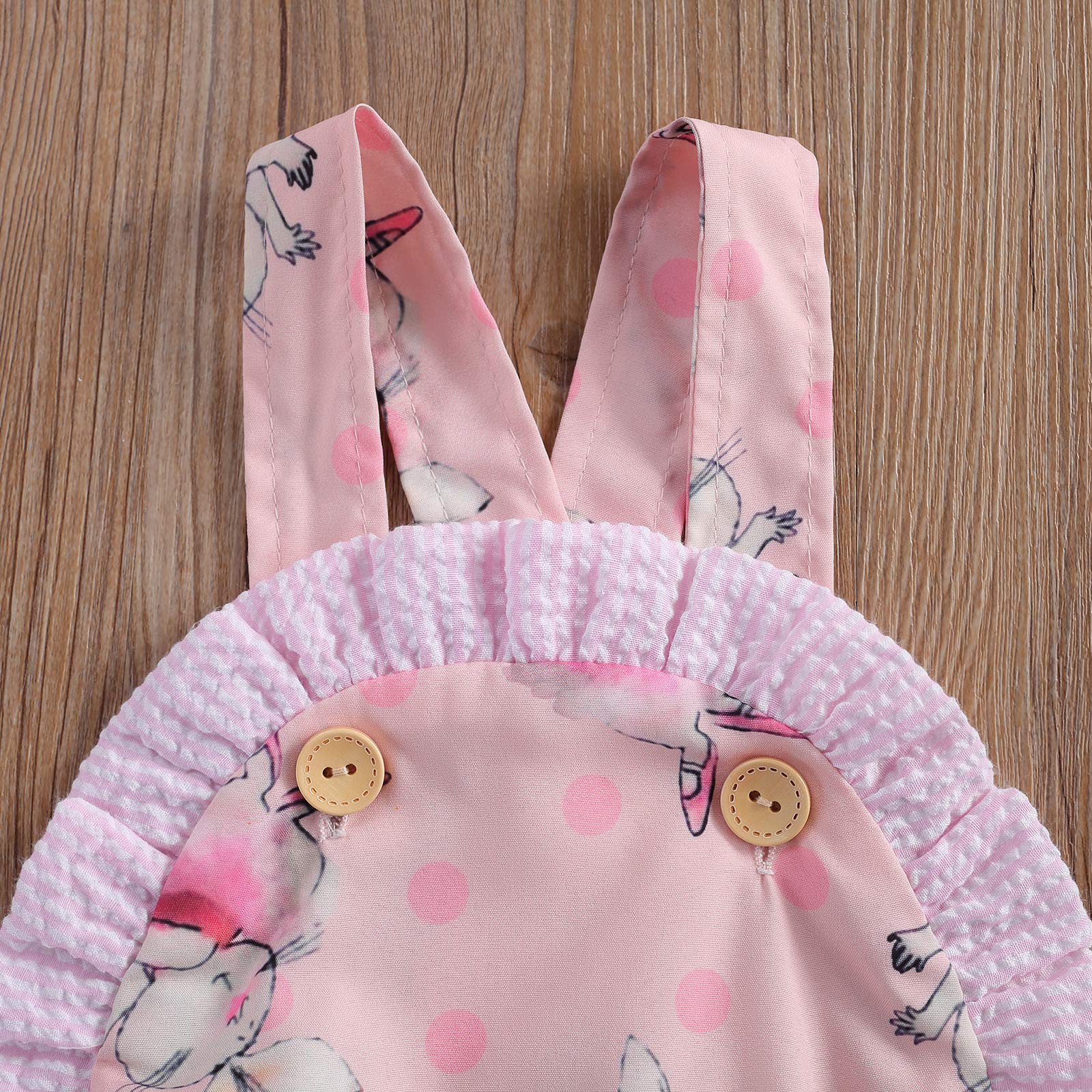 Easter Bunny Romper Outfit for Newborn Baby Girls - Soft Cotton Jumpsuit & Bodysuit - Perfect for Easter Photos, Baby Showers & Spring Celebrations