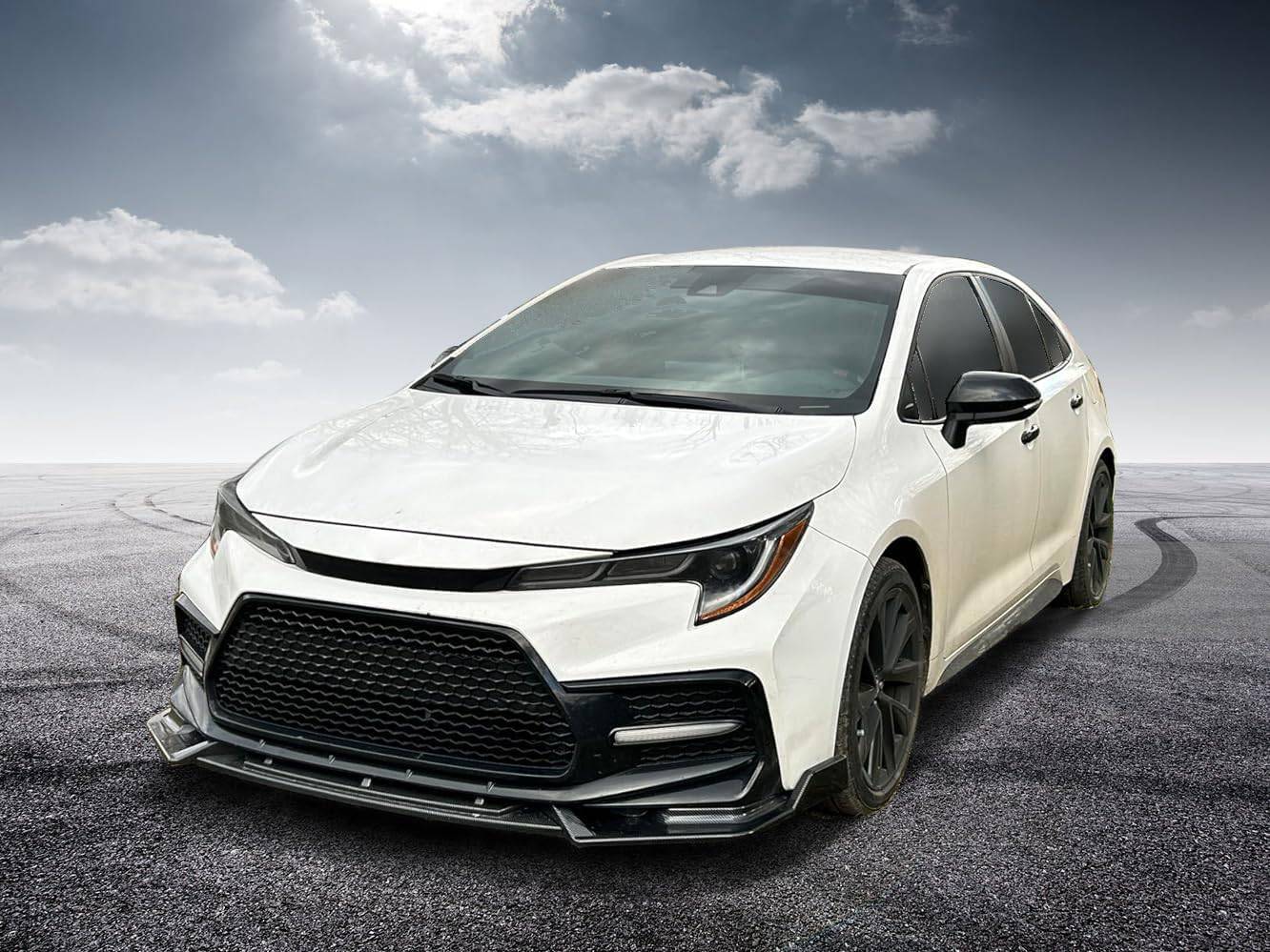 2020-2022 Toyota Corolla SE/XSE Front Lip Spoiler - 3PC Combat Style Body Kit for Sedan | Aggressive Look & Enhanced Aerodynamics | Perfect for Street Racing & Car Shows