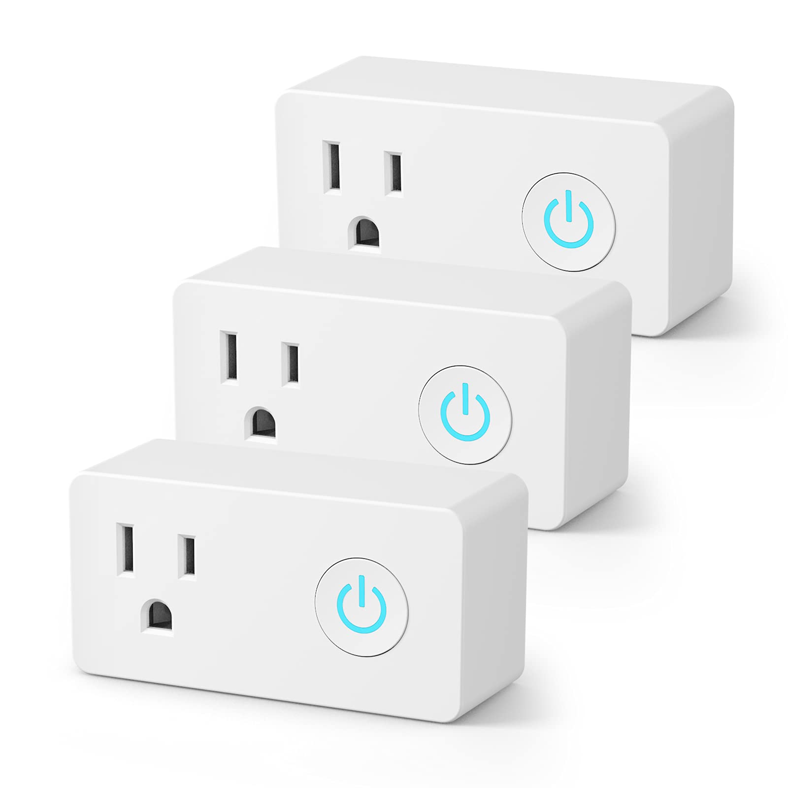 BN-LINK WiFi Heavy Duty Smart Plug Outlet (3 Pack) - No Hub Required, Works with Alexa & Google Assistant, 2.4GHz Only, Timer Function - Perfect for Home Automation, Smart Lighting & Appliance Control