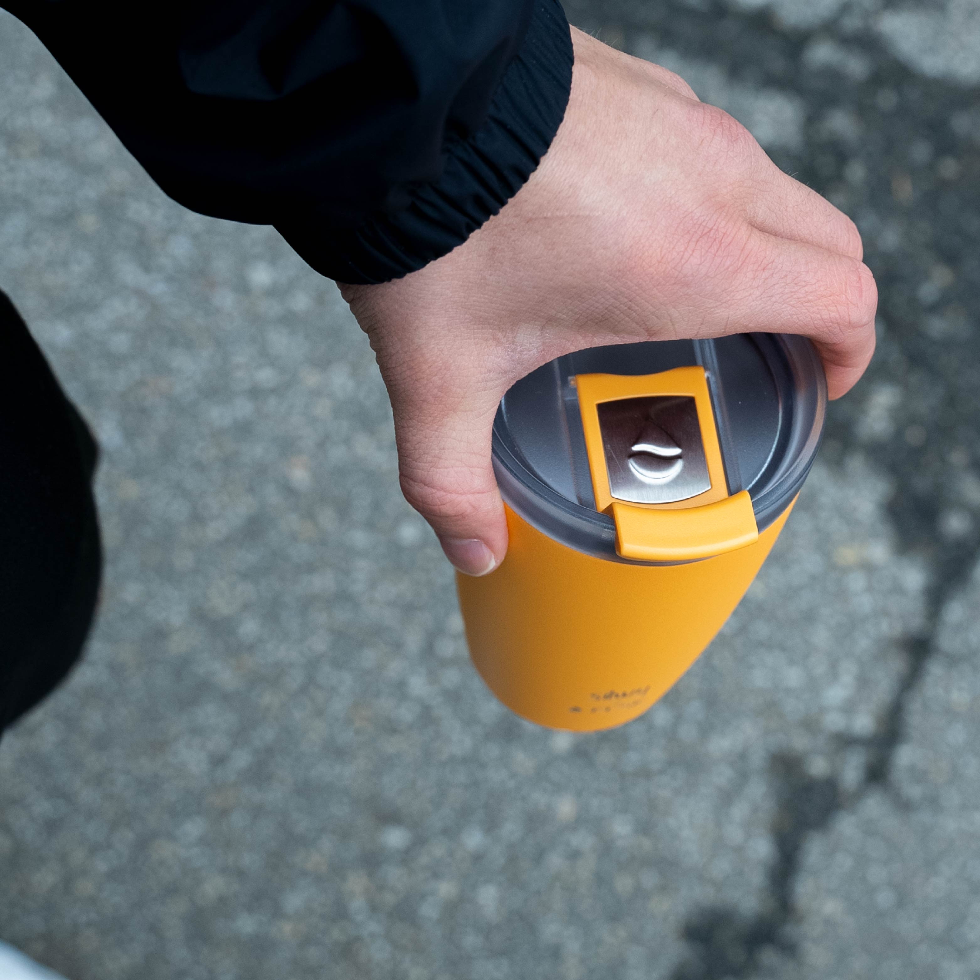 Insulated Magnetic Travel Mug SUNRISE - Leak-Proof Stainless Steel Coffee Thermos for Office, Commuting & Outdoor Adventures