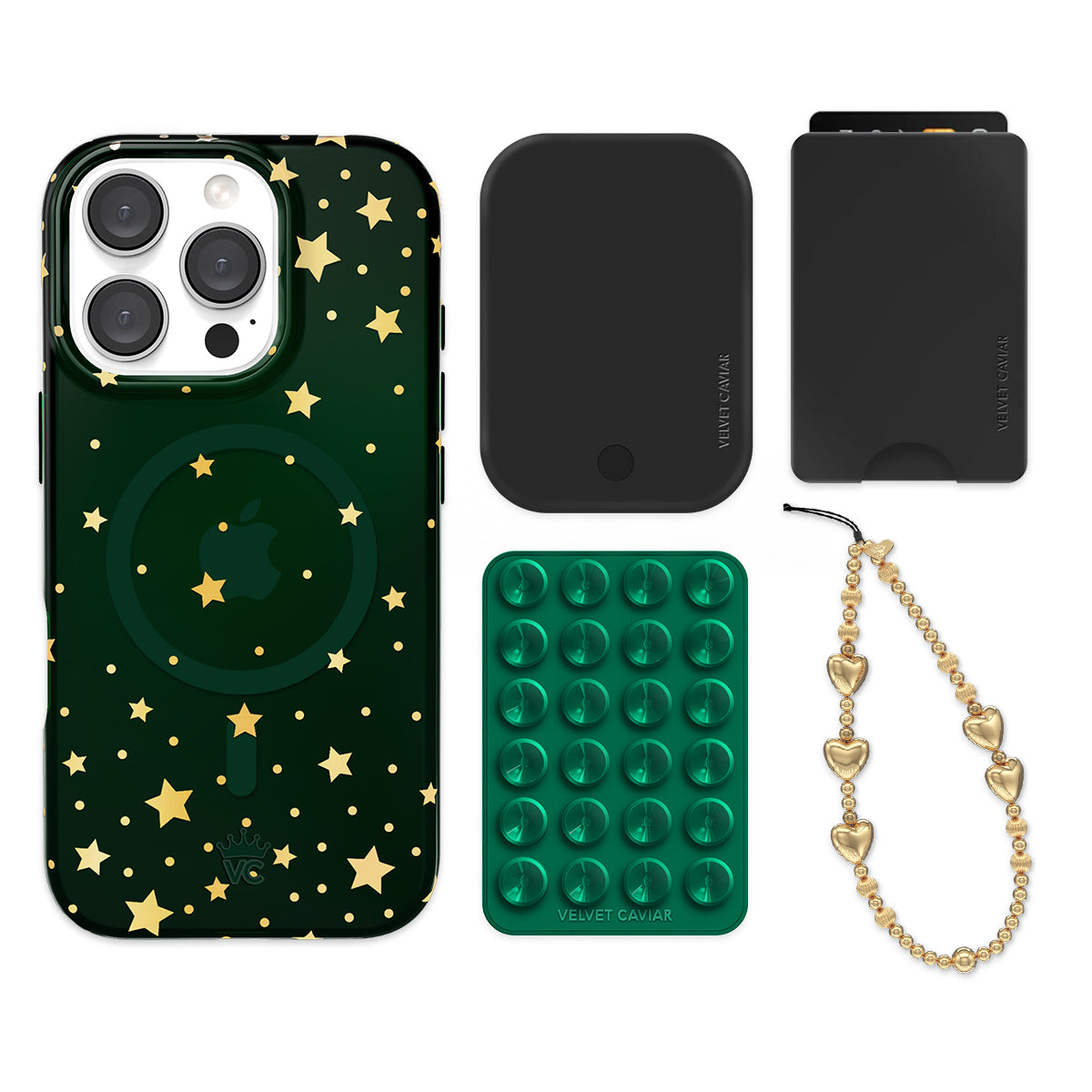 Evergreen Stars iPhone Wallet Case with Card Holder - Slim Protective Cover for iPhone 13/14/15 Pro Max - Perfect for Travel, Shopping & Everyday Use
