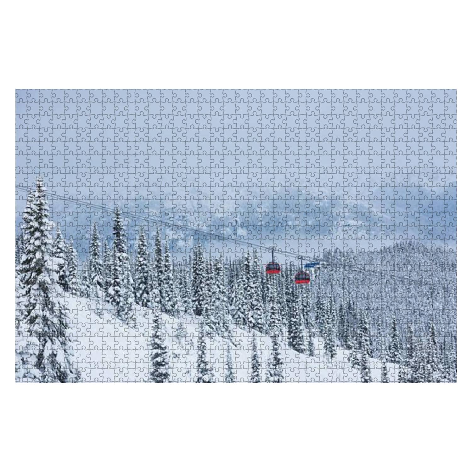 Whistler Ski Resort 1000-Piece Wooden Jigsaw Puzzle - Educational Family Game for Home Decor & Stress Relief
