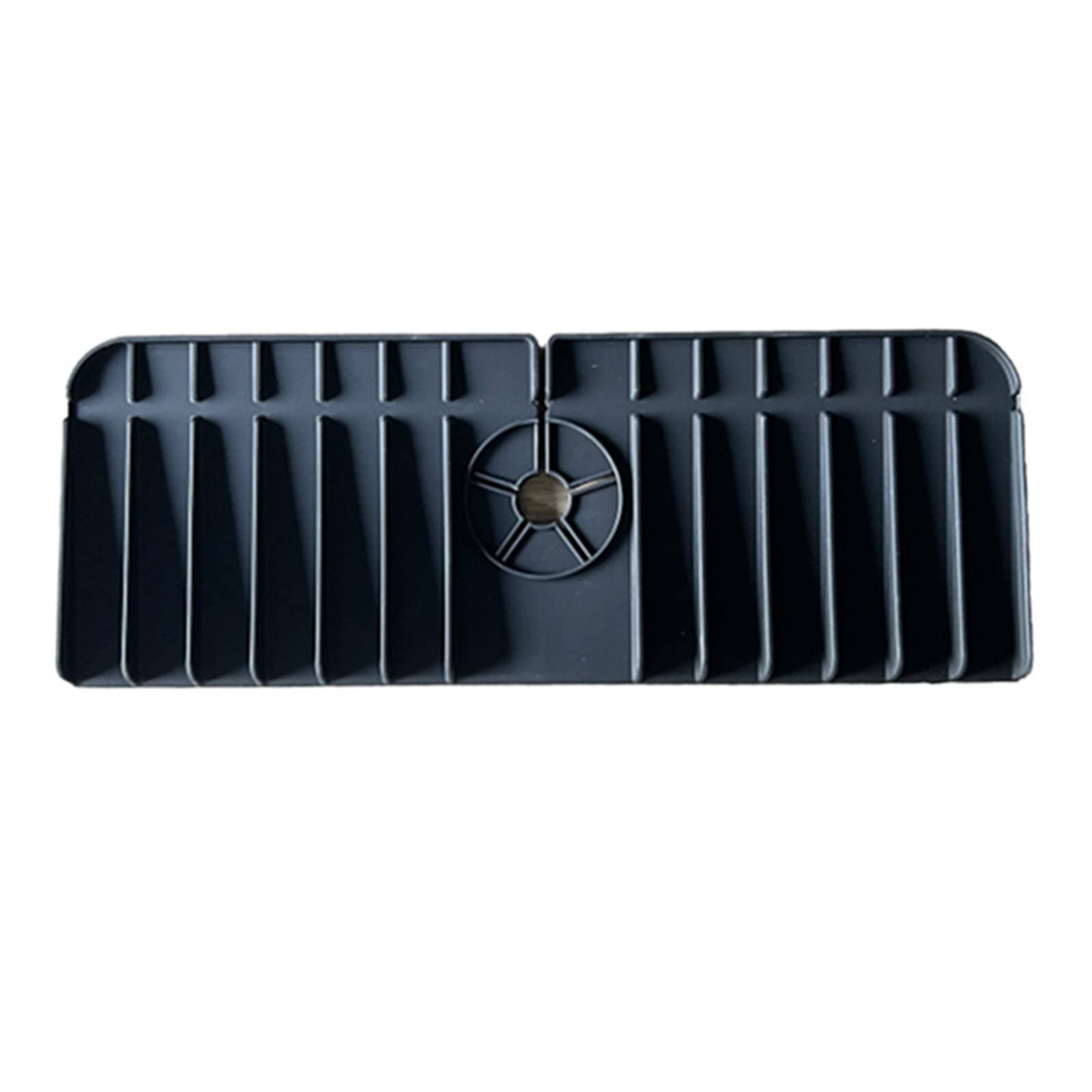 Non-Slip Silicone Sink Mat Backsplash Guard - Absorbent Kitchen Faucet Splash Catcher with Drip Tray - Waterproof Bathroom & RV Sink Protector for Kitchen Islands, Countertops & Vanities (Perfect for Preventing Water Spills & Protecting Surfaces)