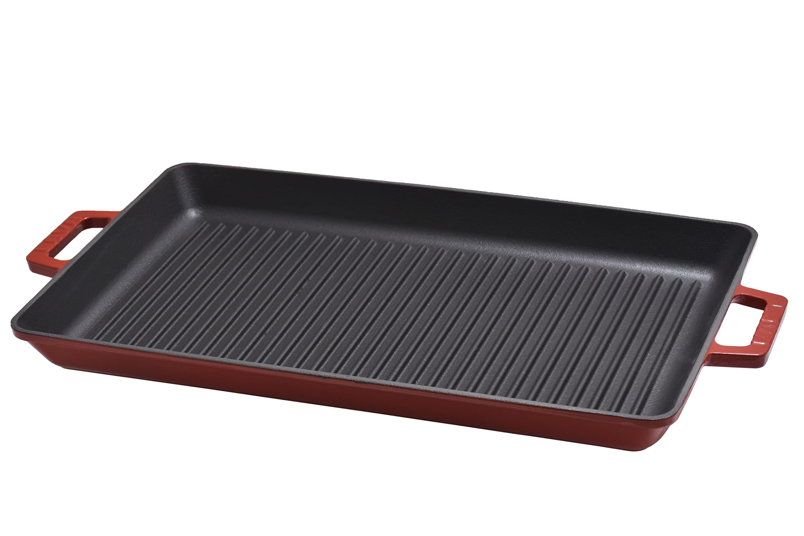 Premium Lava Cast Iron Enameled Non-Stick Grill Pan - 10