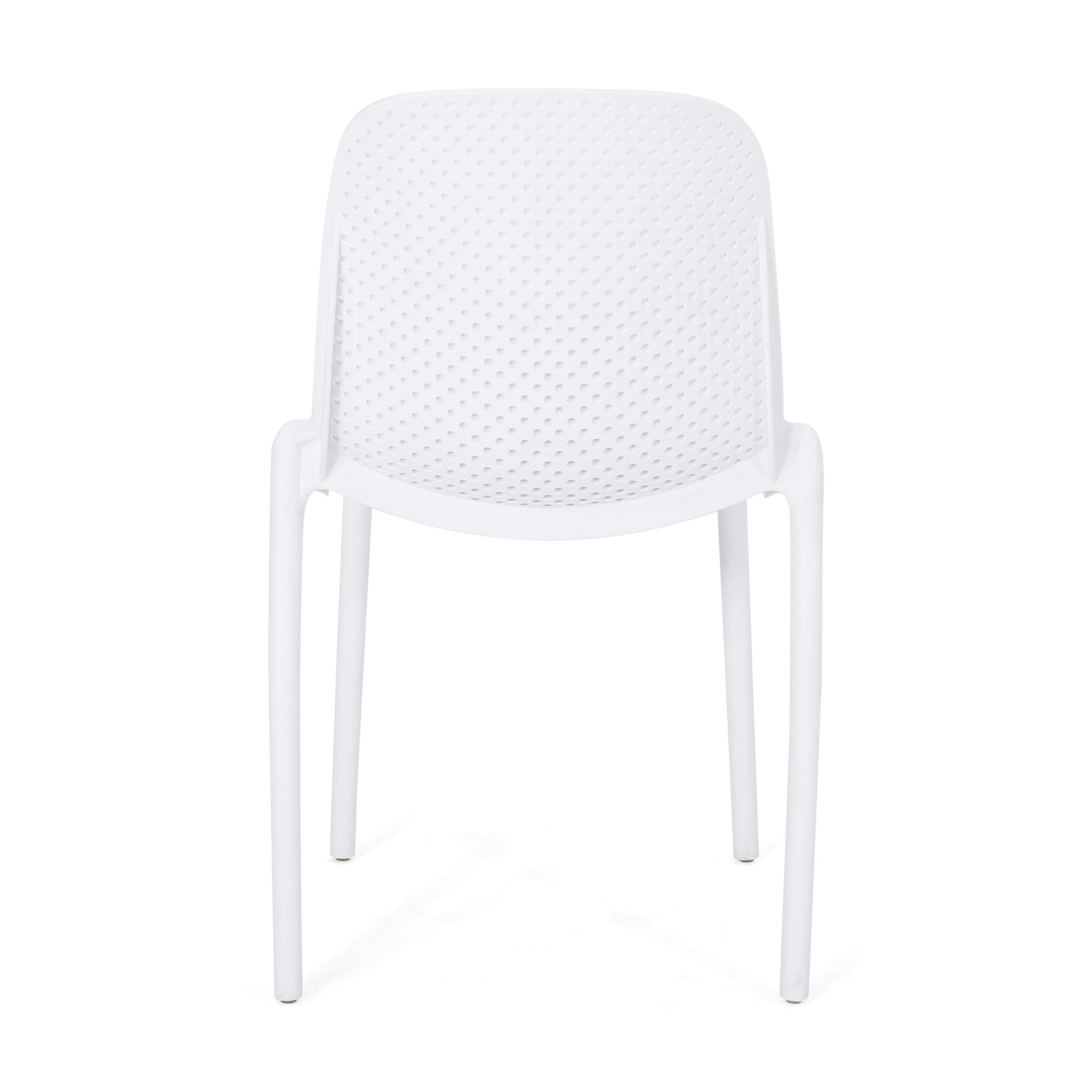 Christopher Knight Home 312243 Raevyn Outdoor Dining Chairs (Set of 2) - Weather-Resistant White Patio Furniture for Garden, Poolside & Backyard Dining