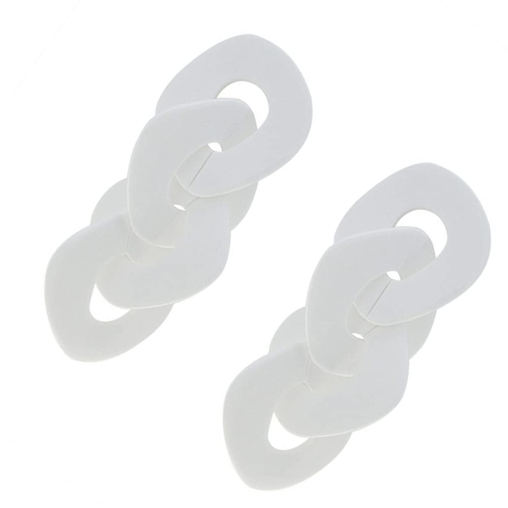 Stylish Acrylic Drop Dangle Earrings for Women - Chunky Long Link Chain Statement Earrings Punk Fashion Jewelry | Perfect for Parties, Concerts & Everyday Wear