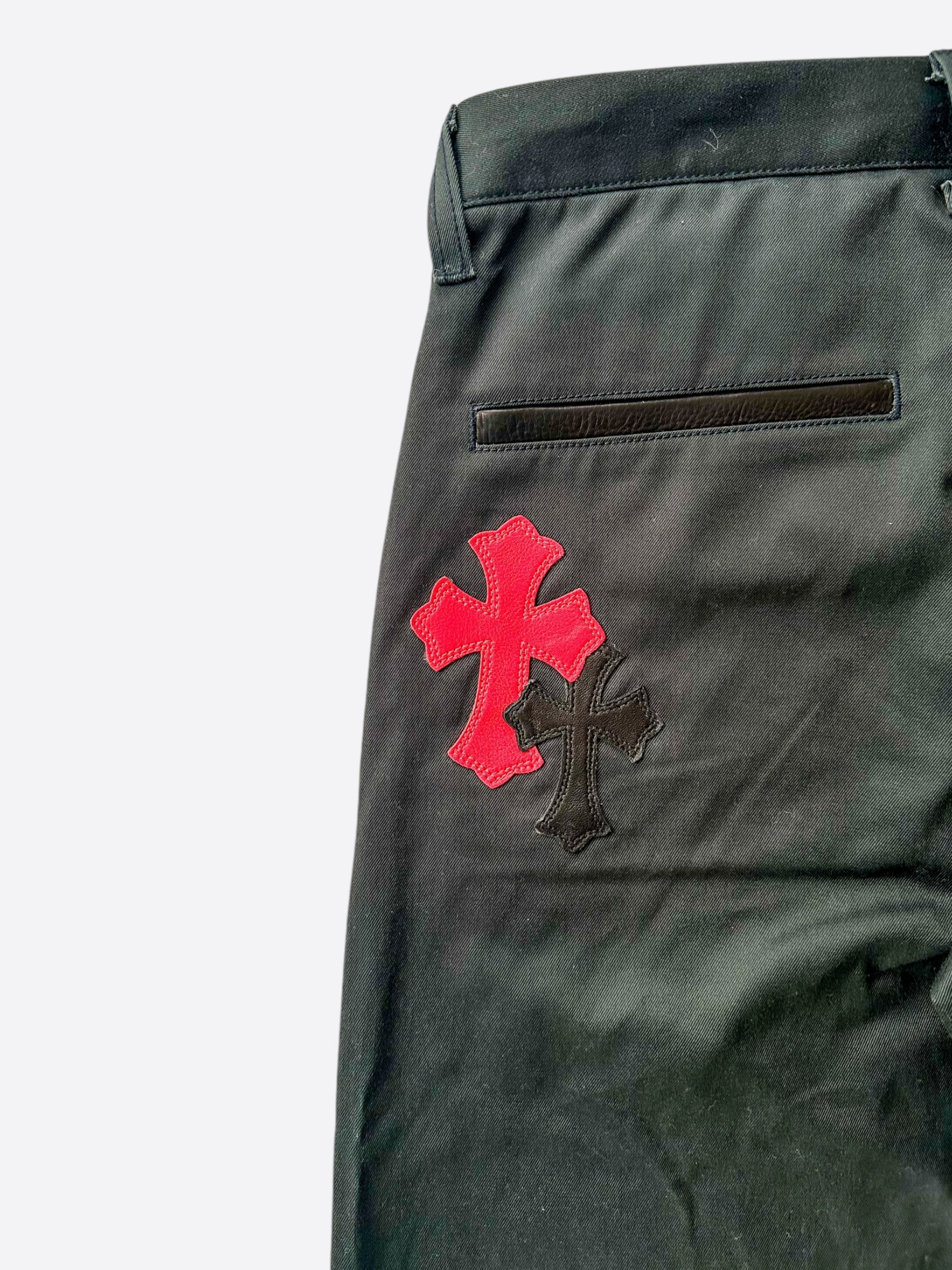Chrome Hearts Dark Navy Multicolor Cross Patch Chino Pants for Men - Stylish Casual & Streetwear Fashion | Perfect for Everyday Wear, Parties, and Urban Outfits