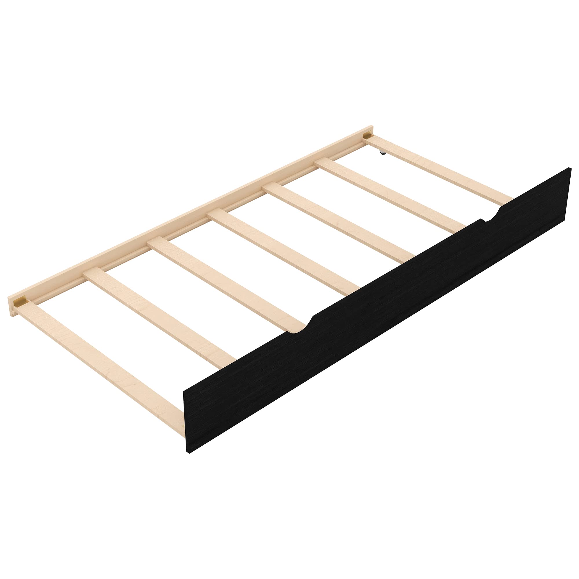 Harper & Bright Designs Twin Over Full Pull-Out Bunk Bed with Trundle - Solid Wood Twin/Double Bunk Bed with Ladder & Safety Guardrail - No Box Spring Needed - Espresso Finish - Perfect for Kids' Rooms, Guest Rooms & Small Spaces