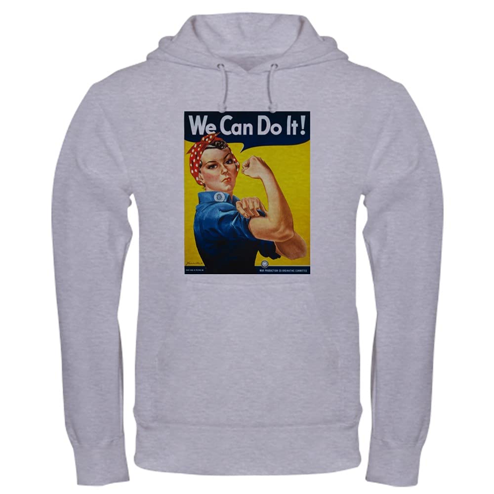 Rosie The Riveter 'We Can Do It!' Women's Hooded Sweatshirt | Vintage Inspired Pullover | Casual Wear & Feminist Gift