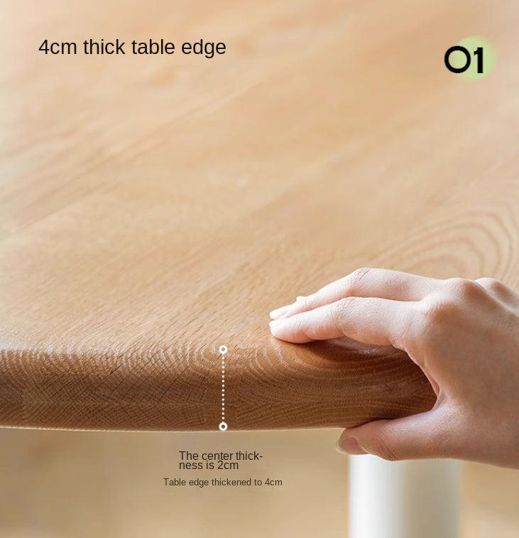 Oak Solid Wood Modern Round Dining Table - Elegant & Durable for Home, Office, and Conference Room Meetings