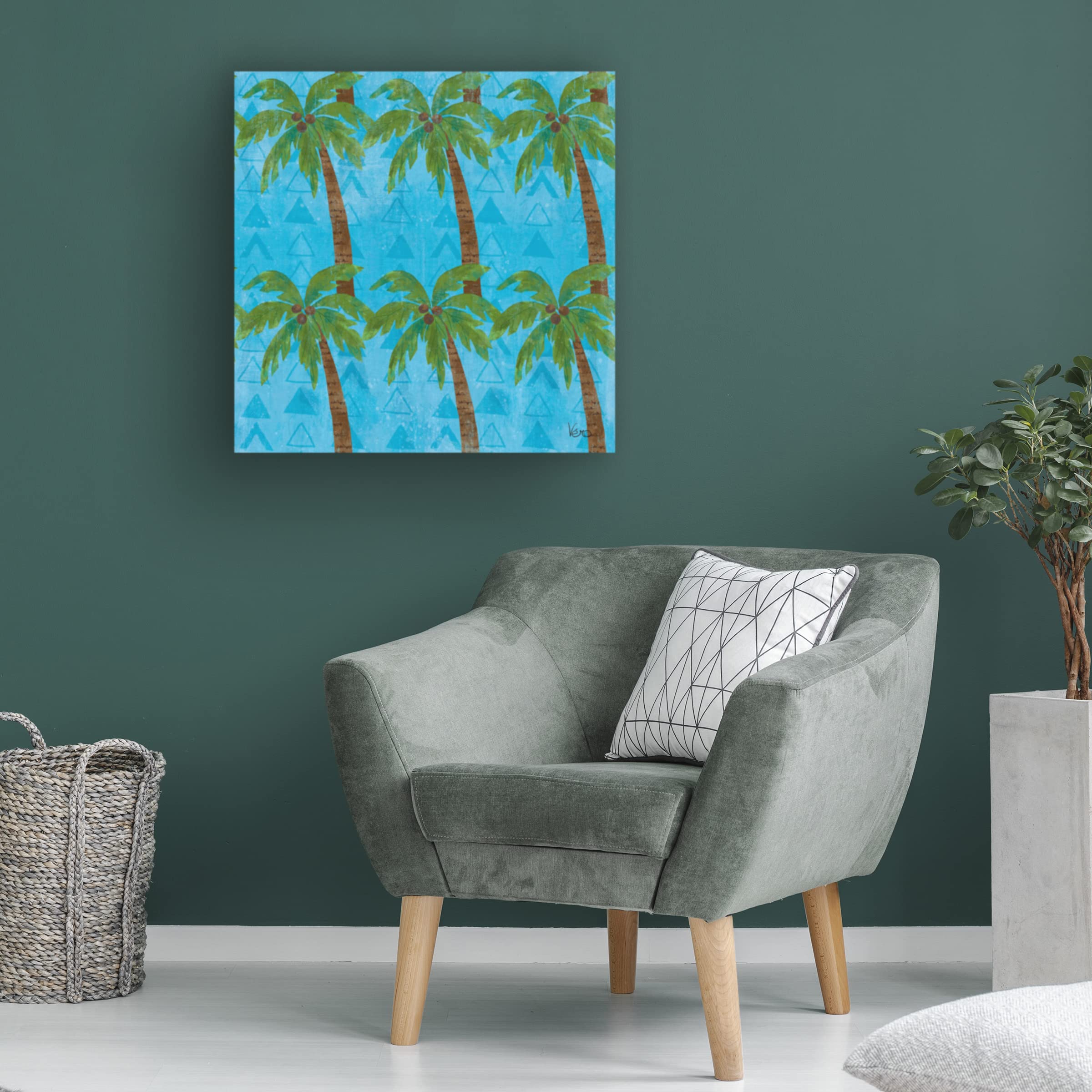 Trademark Fine Art 'Good Vibes Pattern VB' Canvas Wall Art by Veronique Charron - Modern Abstract Painting for Living Room, Bedroom & Office Decor