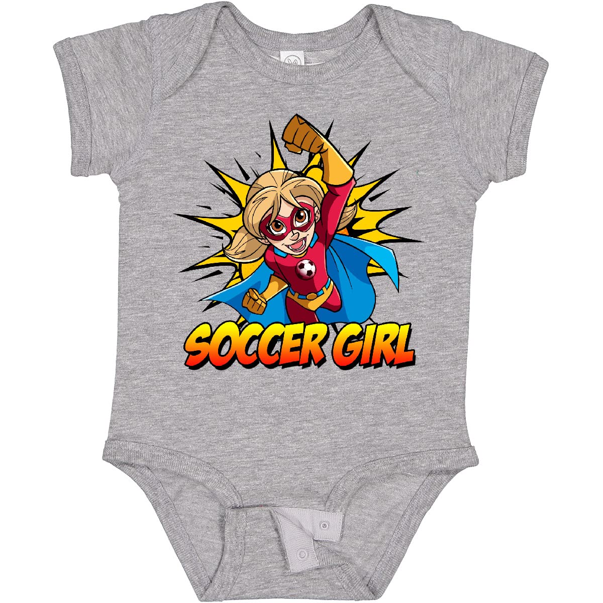 Inktastic Soccer Girl Superhero Baby Bodysuit - Cute Infant Onesie for Soccer Lovers - Perfect for Game Day, Birthday Gifts & Playtime