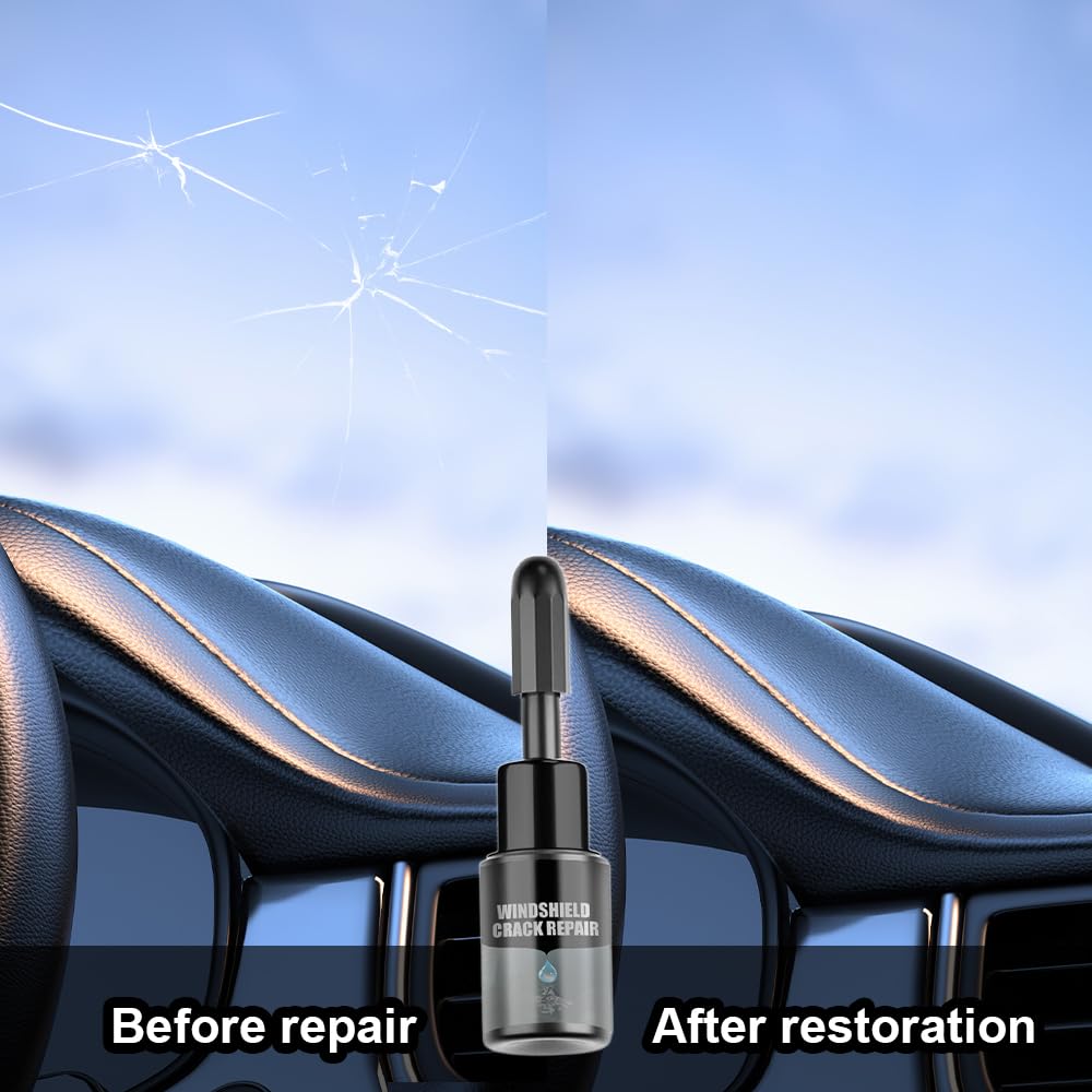 2024 Upgraded Windshield Crack Repair Kit - 2 Set, Car Window Glass Repair Fluid for Scratches, Chips & Cracks | Professional Automotive Windscreen Repair Tool | Perfect for DIY Car Maintenance & Emergency Roadside Repairs